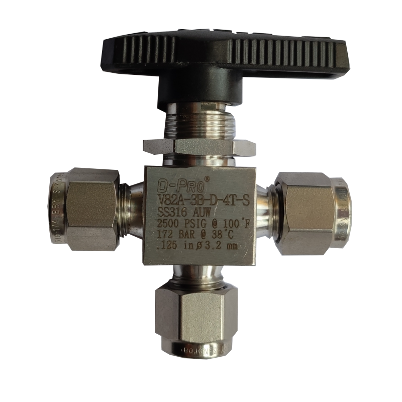 1/4"卡套三通球閥